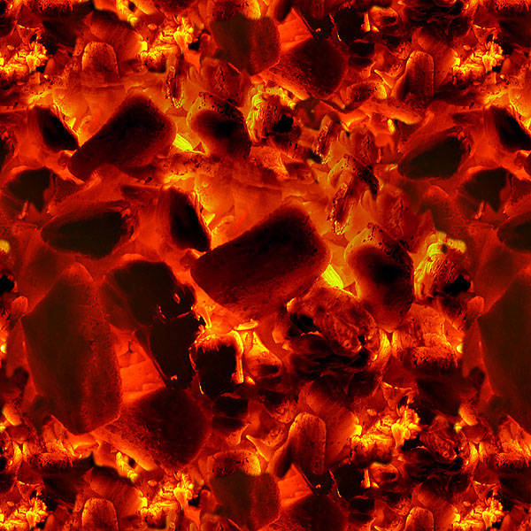 Glowing Fiery Embers - Orange Coals - DIGITAL
