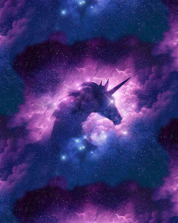Unicorn Nebula - Deep Violet - DIGITAL PRINT