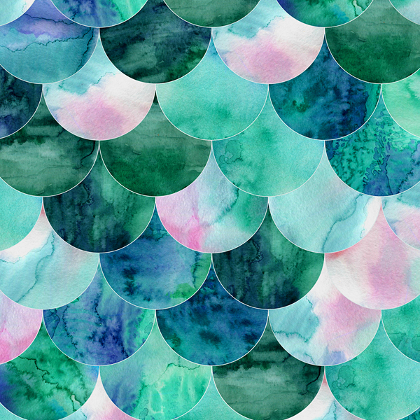 Mermaid Scales - Jade Green - DIGITAL PRINT