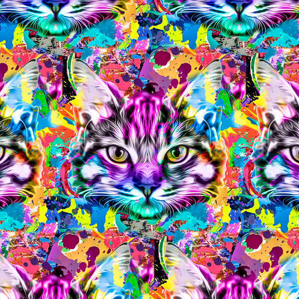 Colorful Cats - Multi - DIGITAL