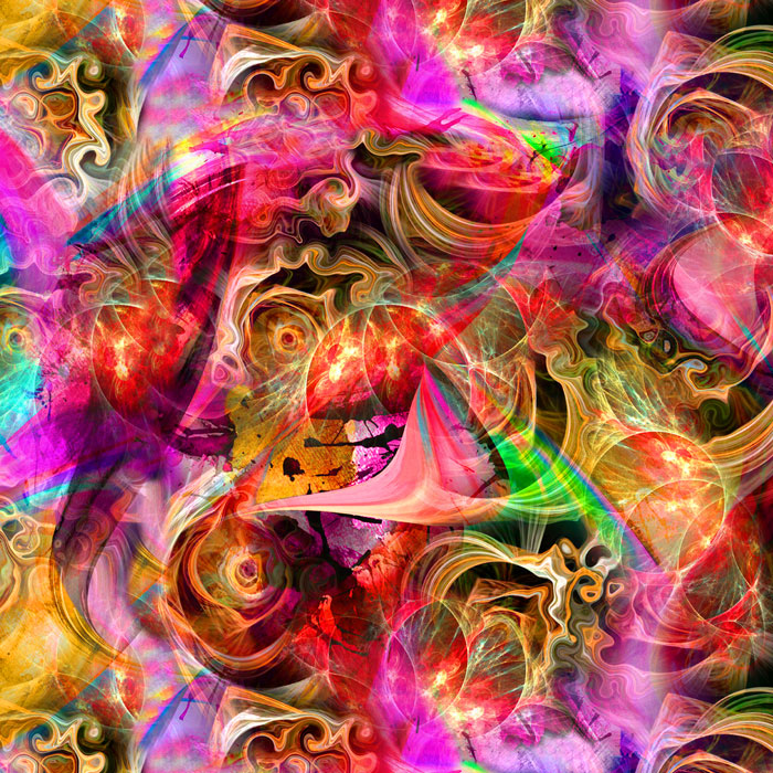 Abstract Color Explosion - Fuchsia - DIGITAL