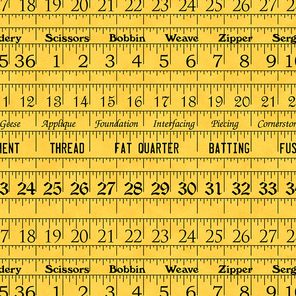 Quilter's Measuring Tape - Sun Gold