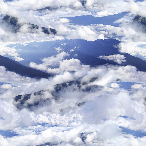 Panoramic Mountain Skies - Powder Blue - DIGITAL PRINT
