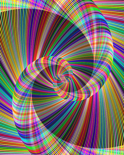 Swirled - Aurora Twist - Multi - DIGITAL PRINT