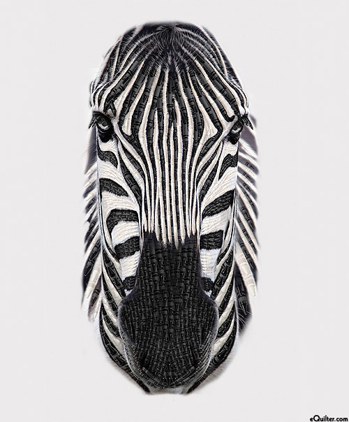 It's A Crayola World - Zebra Closeup - 36" x 44" PANEL