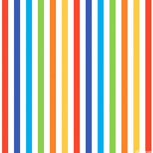 Blast Off - Rainbow Stripes - Multi - FLANNEL