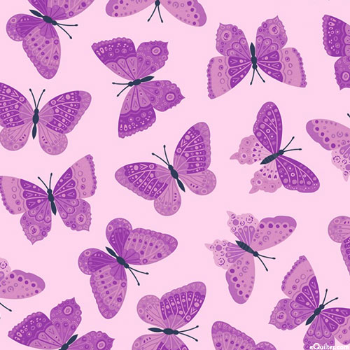 Strength In Lavender - Hopeful Butterflies - Berry Cream Purple