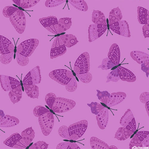 Strength In Lavender - Hopeful Butterflies - Heather Purple