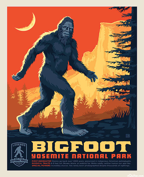 Legend Of The National Parks - Bigfoot Spotted - 36" x 44" PANEL