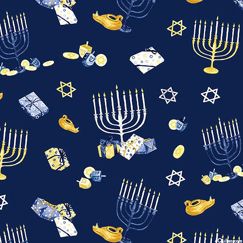 Hanukkah Nights - Menorah Lights - Sapphire