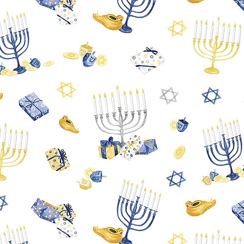 Hanukkah Nights - Menorah Lights - White
