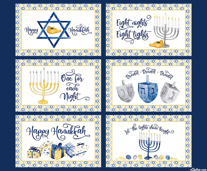 Hanukkah Nights - Celebration Blocks - 36" x 44" PANEL