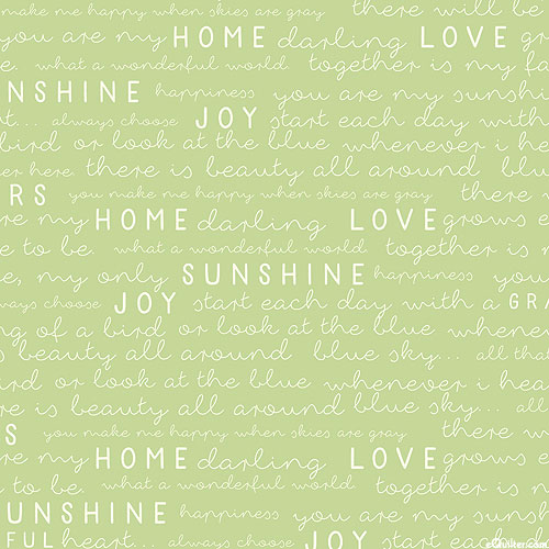 Gingham Gardens - Joyous Writings - Eucalyptus Green