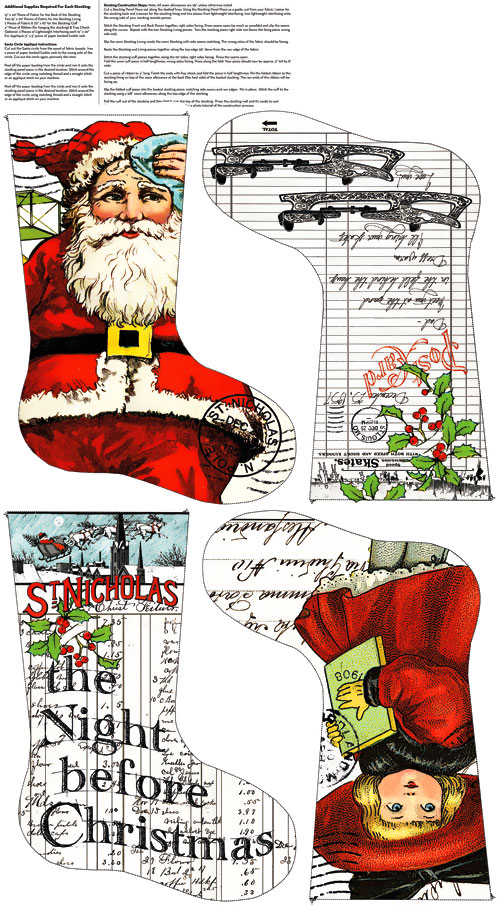 Nicholas The Cheerful Giver - Stockings - 24" x 44" PANEL