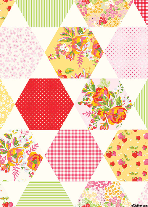 Picnic Florals - Patchwork Bliss - White