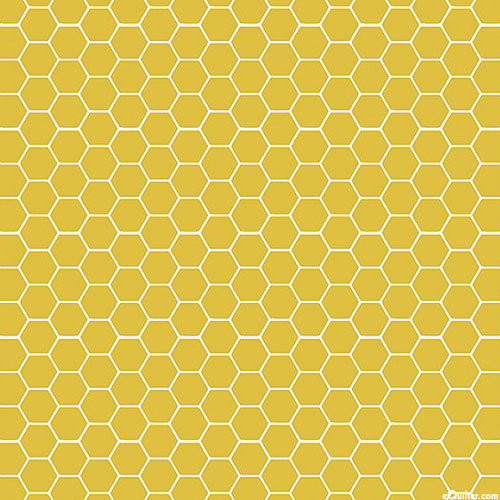 Tea With Bea - Hexagon Fencing - Mustard Yellow