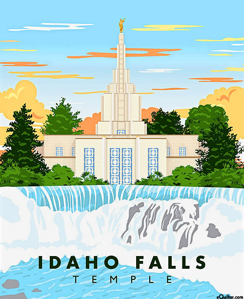 Temples - Idaho Falls - Sky Blue - 37" x 44" PANEL