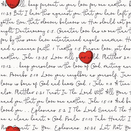 All My Heart - Love Scripture - Eggshell