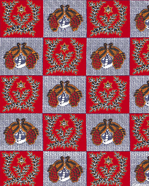 African Wax Prints - Hasana - Brick Red - 32" x 44" PANEL