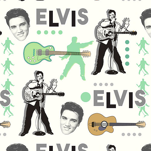 Elvis - Photo Collage - Eggshell