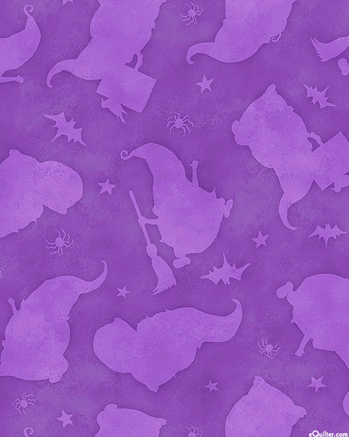 The Boo Crew - Witch Gnome Silhouettes - Thistle Purple