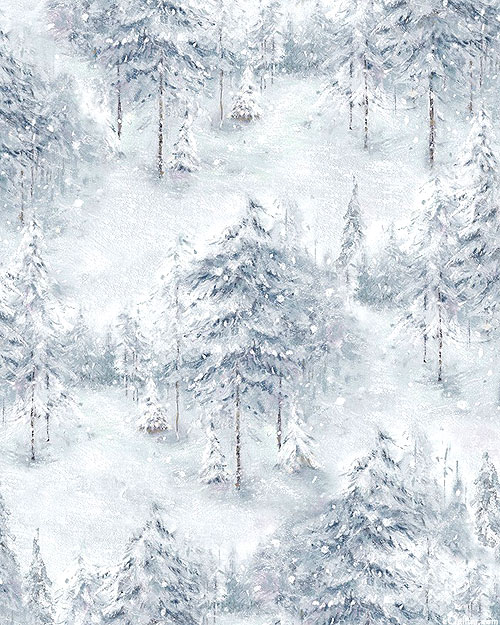 Woodland Forest - Snowy Path - Frost Gray