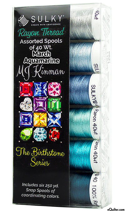 Birthstone Series by MJ Kinman - March Aquamarine - Thread Set