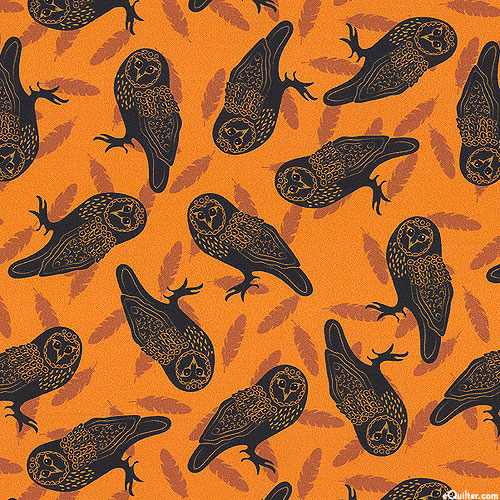 Dear Owl - Feather Friends - Pumpkin Orange
