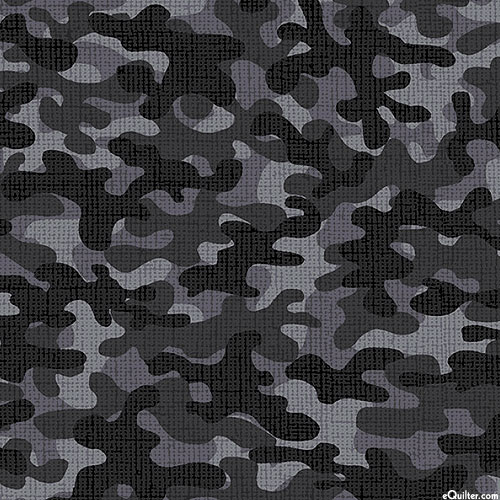 Camo - Sketched Camouflage - Charcoal Gray