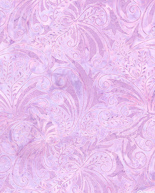 Tonga Pixie - Floral Flourish Batik - Lavender Purple