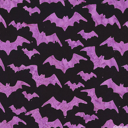 Tonga Spell Bound - Bat Swarm Batik - Thistle Purple