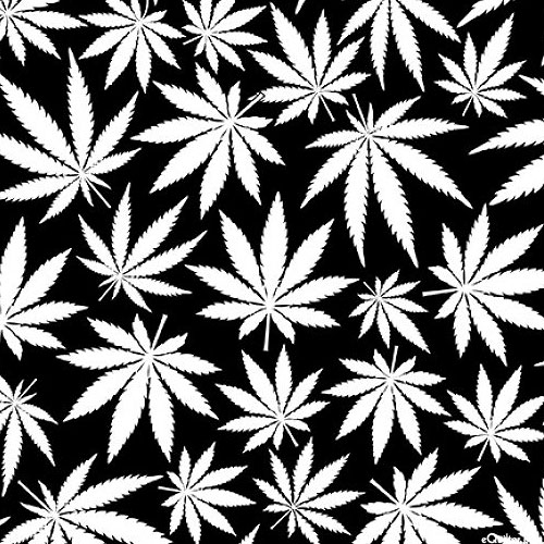 Weed - Glowing Cannabis Leaves - Black/Glow