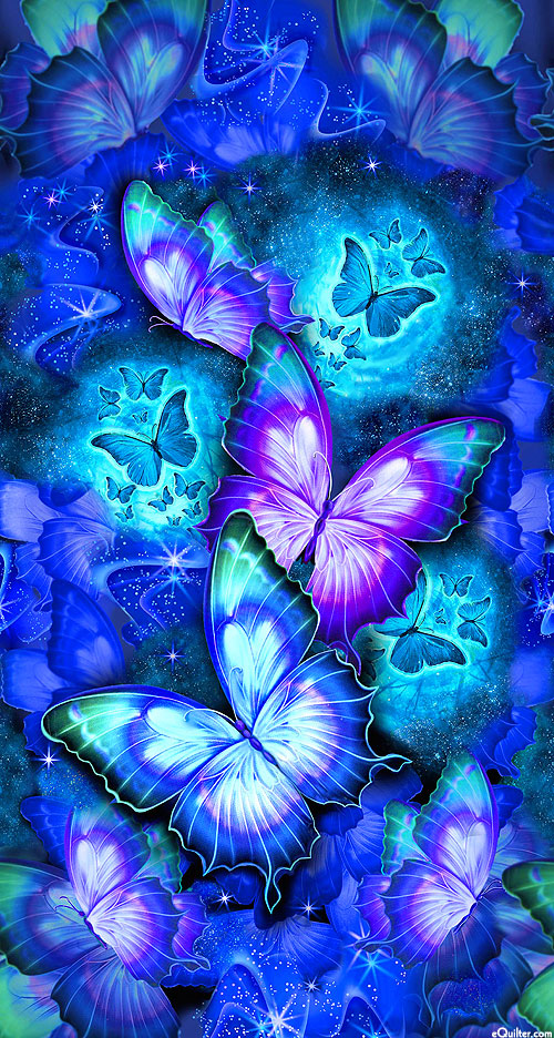 Cosmic Butterfly - Luminescent Butterfly Magic - 24" x 44" PANEL