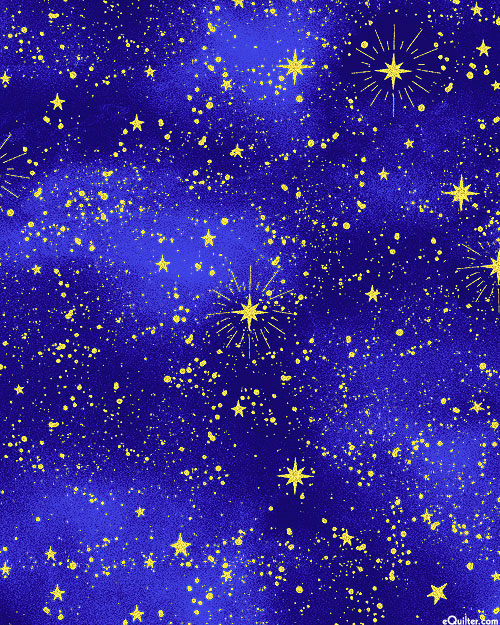 Cosmos - Starry Sky - Dark Navy Blue/Gold