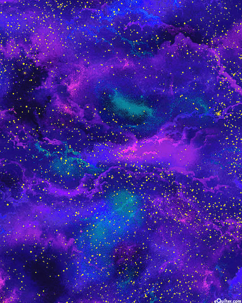 Cosmos - Galaxy Cosmic Sky - Delphinium Purple/Gold