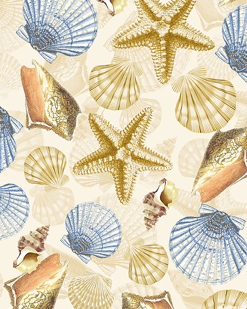 Ocean Breeze - Seashells by the Seashore - Ivory