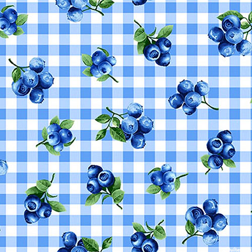 Blueberry Delight - Picnic Gingham - Periwinkle - DIGITAL