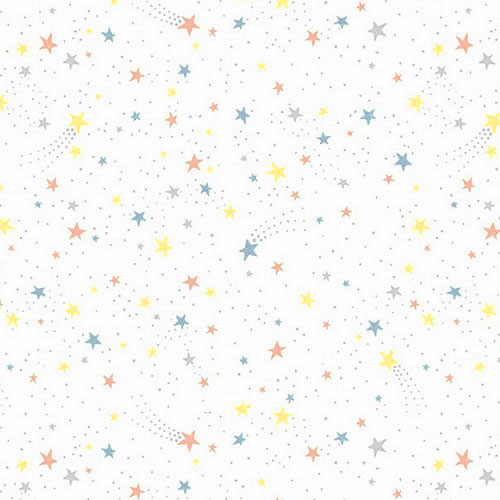 Wish & Wonder - Tiny Allover Stars - Milk White - FLANNEL