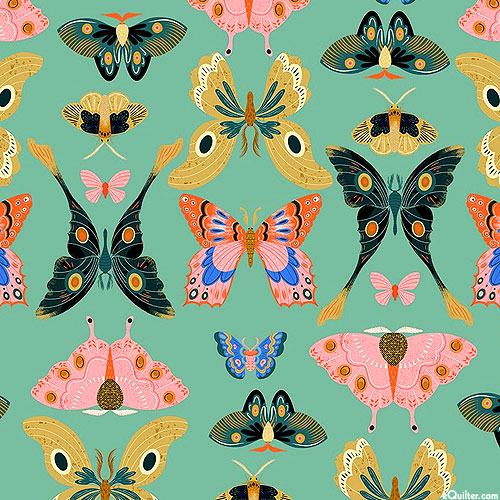 Flora & Fauna - Butterflies - Sea Green - DIGITAL