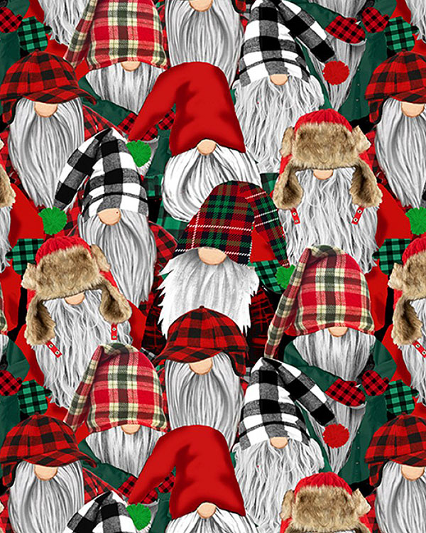 Lumberjack Gnomes - Winter Huddle - Ash Gray - DIGITAL