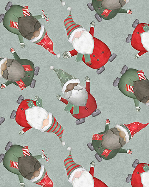 Let It Snow - Tossed Holiday Gnome - Pewter Gray - DIGITAL
