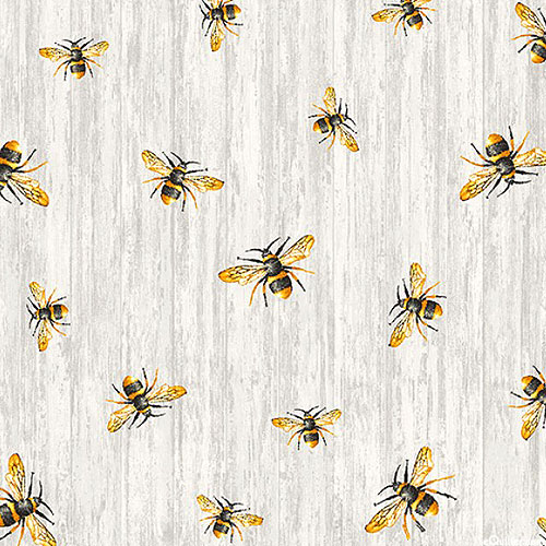 Honey Bee Farm - Busy Buzzing - Frost Gray