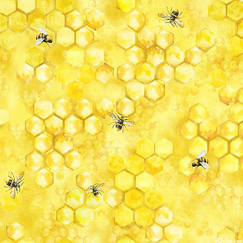 Honey Bee Farm - Honeycomb Hexes - Sunflower Yellow