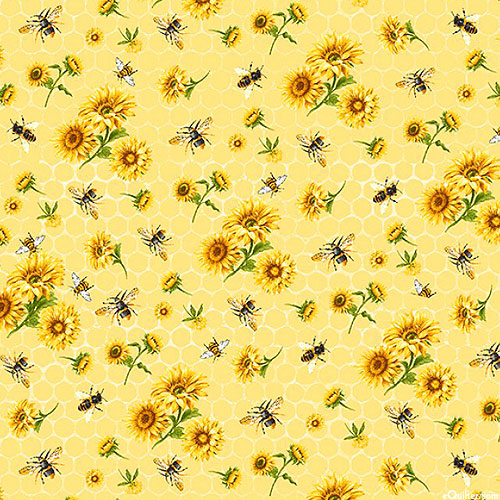 Honey Bee Farm - Floral Honeycomb Toss - Creamsicle