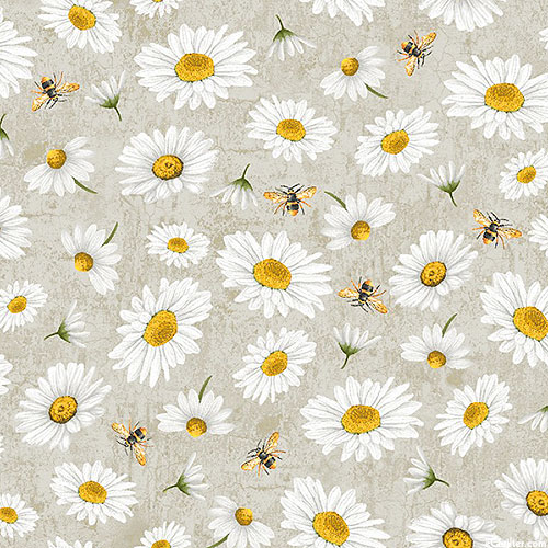 Honey Bee Farm - Daisy Pollination - Oyster Gray