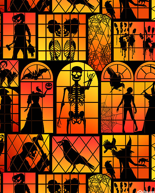 All Hallows' Eve - Window Silhouettes - Blood Orange - DIGITAL
