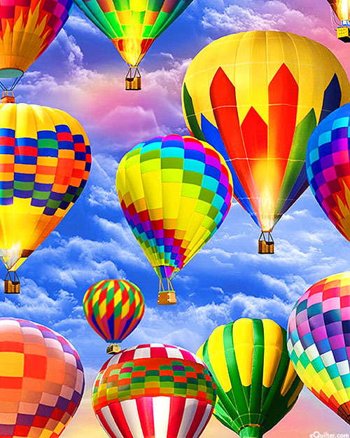 Hot Air Balloons - Take To The Skies - Sky Blue - DIGITAL