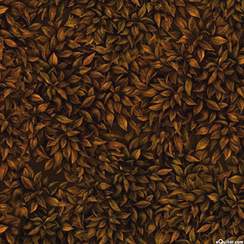 Nightfall - Packed Tiny Leaves - Espresso Brown - DIGITAL