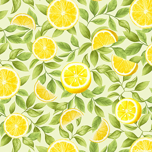 Lemon Bouquet - Lemon Slices - Willow Green - DIGITAL