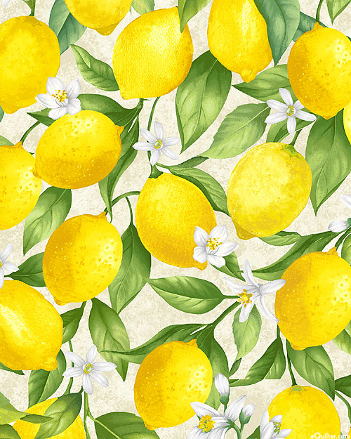Lemon Bouquet - Lemon Leaves - Buttercreme Beige - DIGITAL